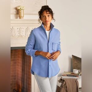 FRANK AND EILEEN - EILEEN RELAXED BUTTON UP IN TRIPLE FLEECE FROSTED BLUE S